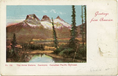 Greetings from America—The Three Sisters, Canmore